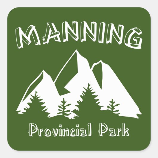 Manning Provincial Park Vierkante Sticker (Voorkant)