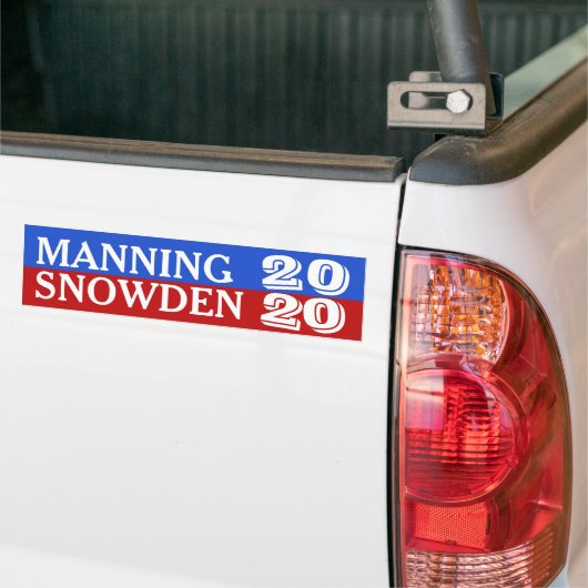 Manning/Snowden 2020 Bumpersticker (Op Truck)