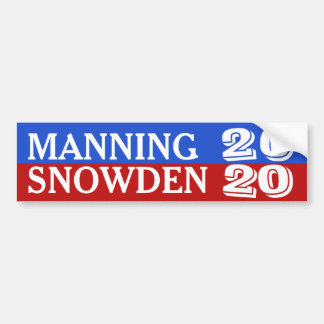 Manning/Snowden 2020 Bumpersticker