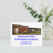 MANNINGTON TOWNSHIP SCHOOL POSTKAART (Staand voorkant)