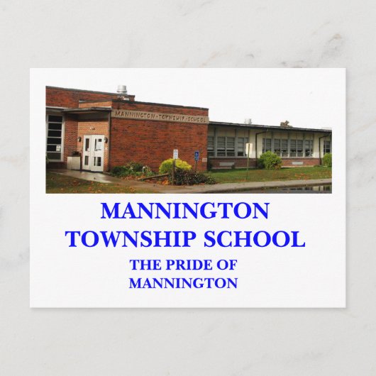 MANNINGTON TOWNSHIP SCHOOL POSTKAART (Voorkant)