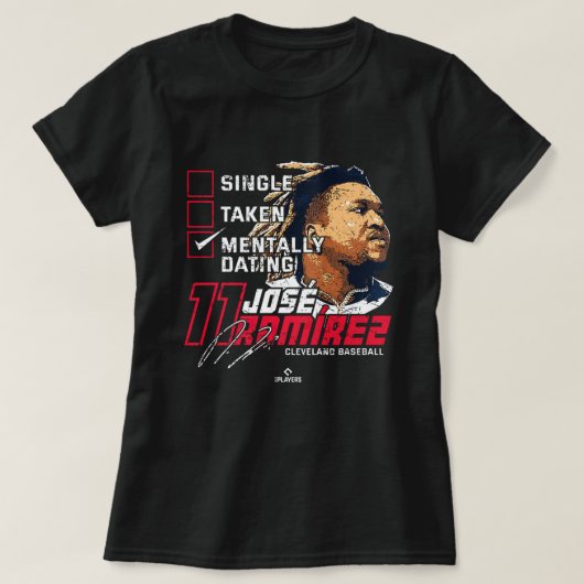 Manny Dating Jose Ramirez Cleveland MLBPA T-shirt (Design voorkant)