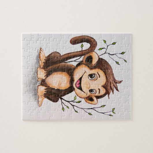 Manny de Monkey Legpuzzel (Horizontaal)