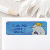 Manny de Yeti, retourneren adreslabels Etiket (Insitu)