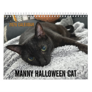 Manny Halloween Cat 2026 Calendar Kalender