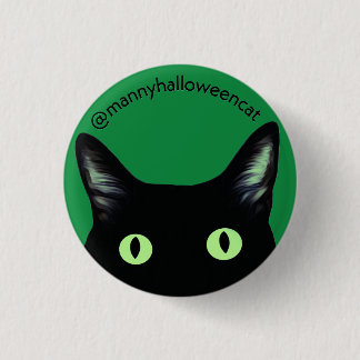 Manny Halloween Cat Button