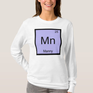 Manny Naam Chemie Element Periodiek Systeem T-shirt