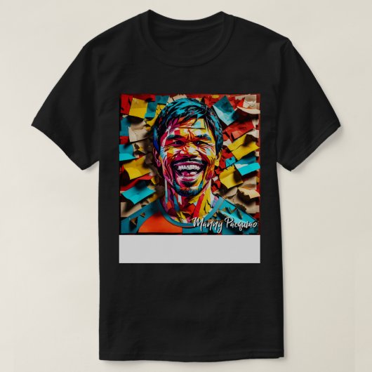 Manny Pacquiao Paper Art TShirt (Design voorkant)