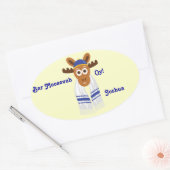 Manny The Moose Head_Bar Moosevah Oy!_personalized Ovale Sticker (Envelop)