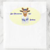 Manny The Moose Head_Bar Moosevah Oy!_personalized Ovale Sticker (Tas)