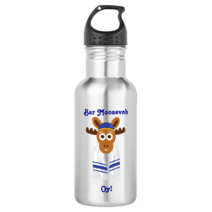 Manny The Moose Head_Bar Moosevah Oy!_personalized Waterfles