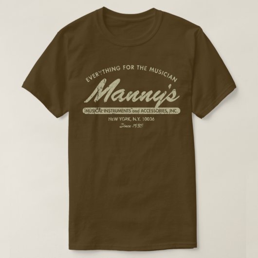 Mannys Music 1935 T-shirt (Design voorkant)
