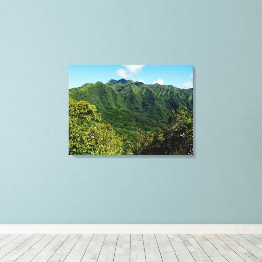 Manoa Valley Morning Canvas Afdruk (Insitu (Houten vloer))