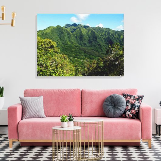 Manoa Valley Morning Canvas Afdruk (Insitu (Woonkamer))