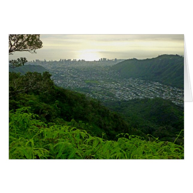 Manoa Valley naar Waikiki (Voorkant Horizontaal)
