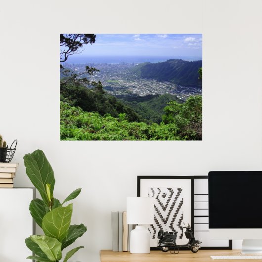 Manoa Valley, O'ahu, Hawai'i Poster (Thuiskantoor)