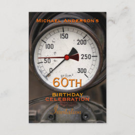 Manometer 60ste Verjaardag Kaart