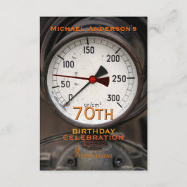 Manometer 70th Birthday Celebration Kaart