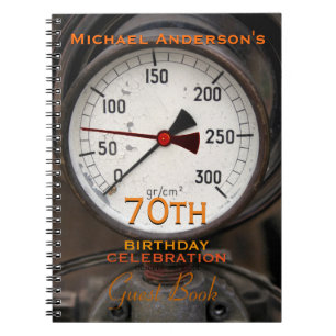  Manometer 70th Birthday Guest Book Notitieboek
