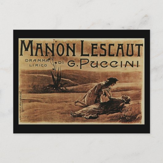 Manon Lescaut briefkaart (Voorkant)