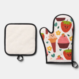 Manopla de Cocina Dulces Kawaii Ovenwant & Pannenlap Set