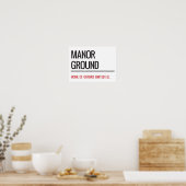 Manor Ground Stadium Street Sign Poster (Keuken)