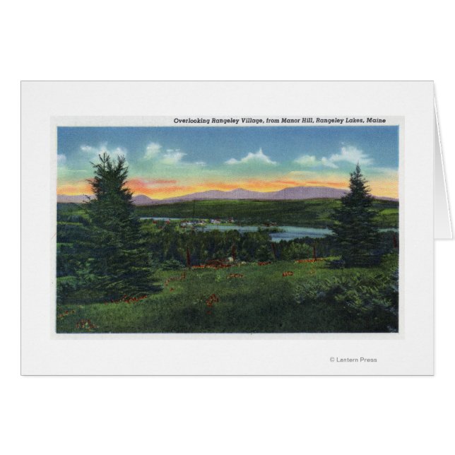 Manor Hill Overlook Rangeley Village Scene (Voorkant Horizontaal)