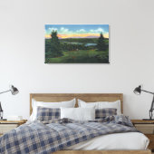 Manor Hill Overlook Rangeley Village Scene Canvas Afdruk (Insitu (Slaapkamer))