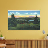 Manor Hill Overlook Rangeley Village Scene Canvas Afdruk (Insitu (Woonkamer))