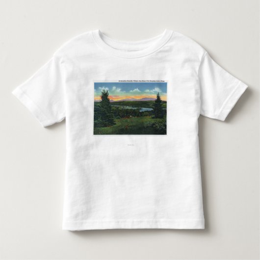 Manor Hill Overlook Rangeley Village Scene Kinder Shirts (Voorkant)