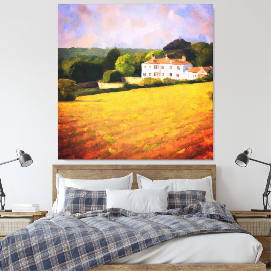 Manor House Canvas Afdruk (Insitu (Slaapkamer))