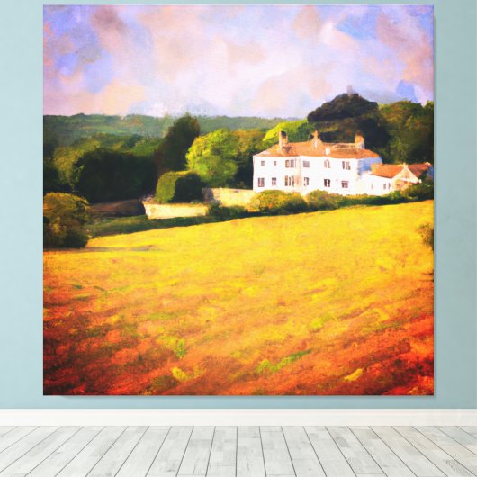 Manor House Canvas Afdruk (Insitu (Houten vloer))