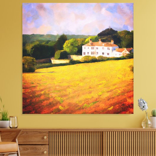 Manor House Canvas Afdruk (Insitu (Woonkamer))