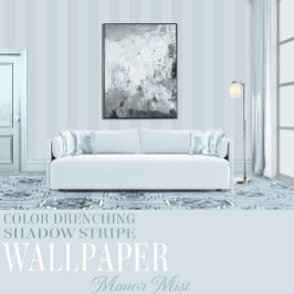 Manor Mist Six Inch Blauwe Schaduwstreep Behang