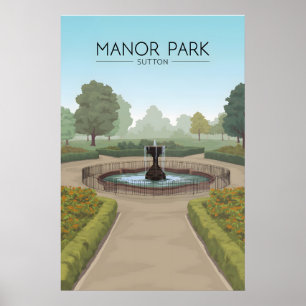 Manor Park Sutton Reisposter Poster