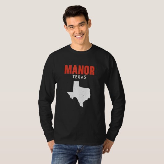Manor Texas USA State America Travel Texas T-shirt (Voorkant volledig)