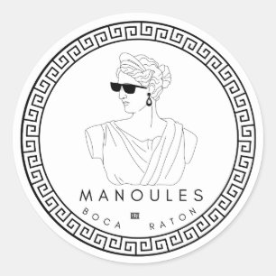 Manoules Ronde 3" Stickers - Blad van 6