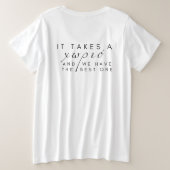 Manoules Schep Hals T-shirt Plus Size (Design achterkant)