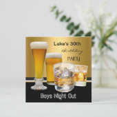 Mans 30e verjaardagsfeest Drinks Bier Jongens Nach Kaart (Staand voorkant)
