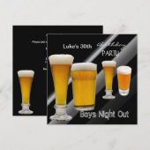 Mans 30th Birthday Party Beer Boys Night Kaart (Voorkant / Achterkant)