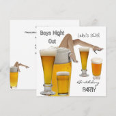 Mans 30th Birthday Party Beer Boys Night Legs Kaart (Voorkant / Achterkant)