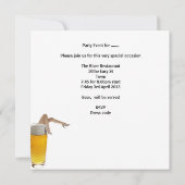 Mans 30th Birthday Party Beer Boys Night Legs Kaart (Achterkant)