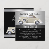 Mans Antiek auto verjaardagsfeestje Kaart (Voorkant / Achterkant)