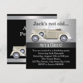 Mans Antiek auto verjaardagsfeestje Kaart (Voorkant / Achterkant)