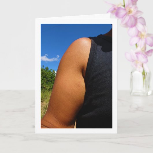 Man's Arm Portrait Kaart (Orchidee)