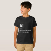 Mans Avi-definitie Naam Grappig Gepersonaliseerd T-shirt (Voorkant volledig)