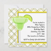 Mans BBQ Margarita Strand Verjaardagsfeestje Uitno Kaart (Achterkant)