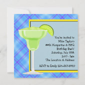 Mans BBQ Margarita Verjaardagsfeest Kaart (Achterkant)