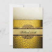 Mans Beer Black Gold Birthday Party All Ages Kaart (Voorkant)