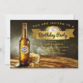 Mans Beer Elk nummer Verjaardagsfeestje Kaart (Voorkant)